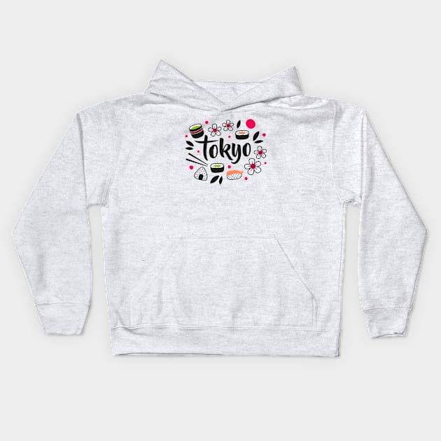 Sochi Japan tokyo Kids Hoodie by Yourex